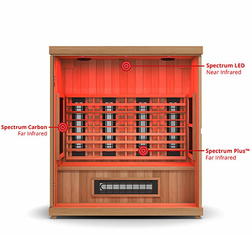 The Finnmark FD-3 Full-Spectrum Infrared Sauna is a spacious 3–4 person retreat designed to bring spa-level wellness into your home. Using exclusive full-spectrum technology that combines Carbon 360° infrared panels with UL-listed Spectrum Plus™ heaters, it delivers deeper heat, faster detoxification, and a hotter sweat—reaching 170°F in under an hour on a standard outlet. Crafted with antimicrobial Western Canadian cedar and a Thermal Plus™ Aspen exterior that resists rot, warping, and chips.