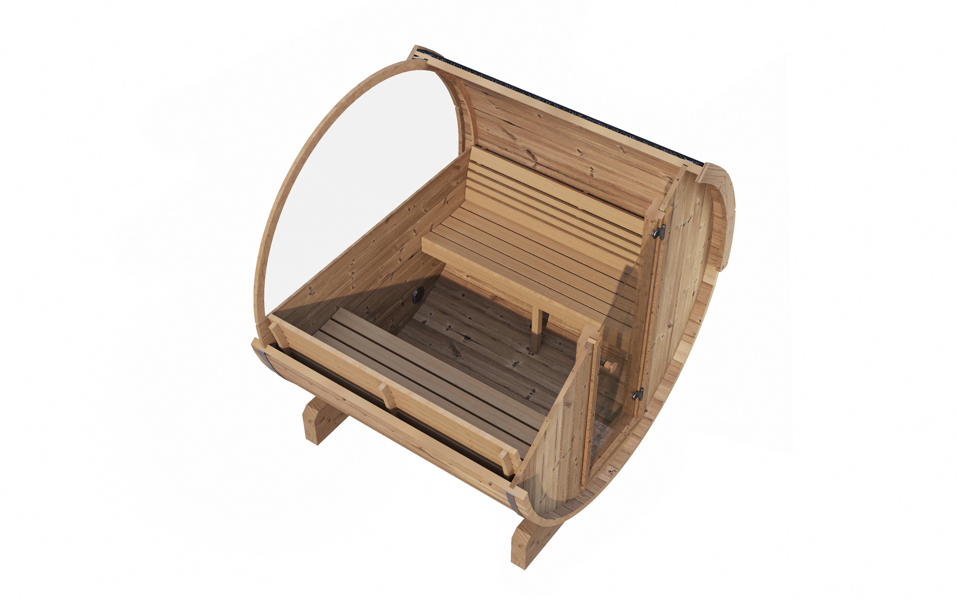 SaunaLife Model E7W Outdoor Barrel Sauna