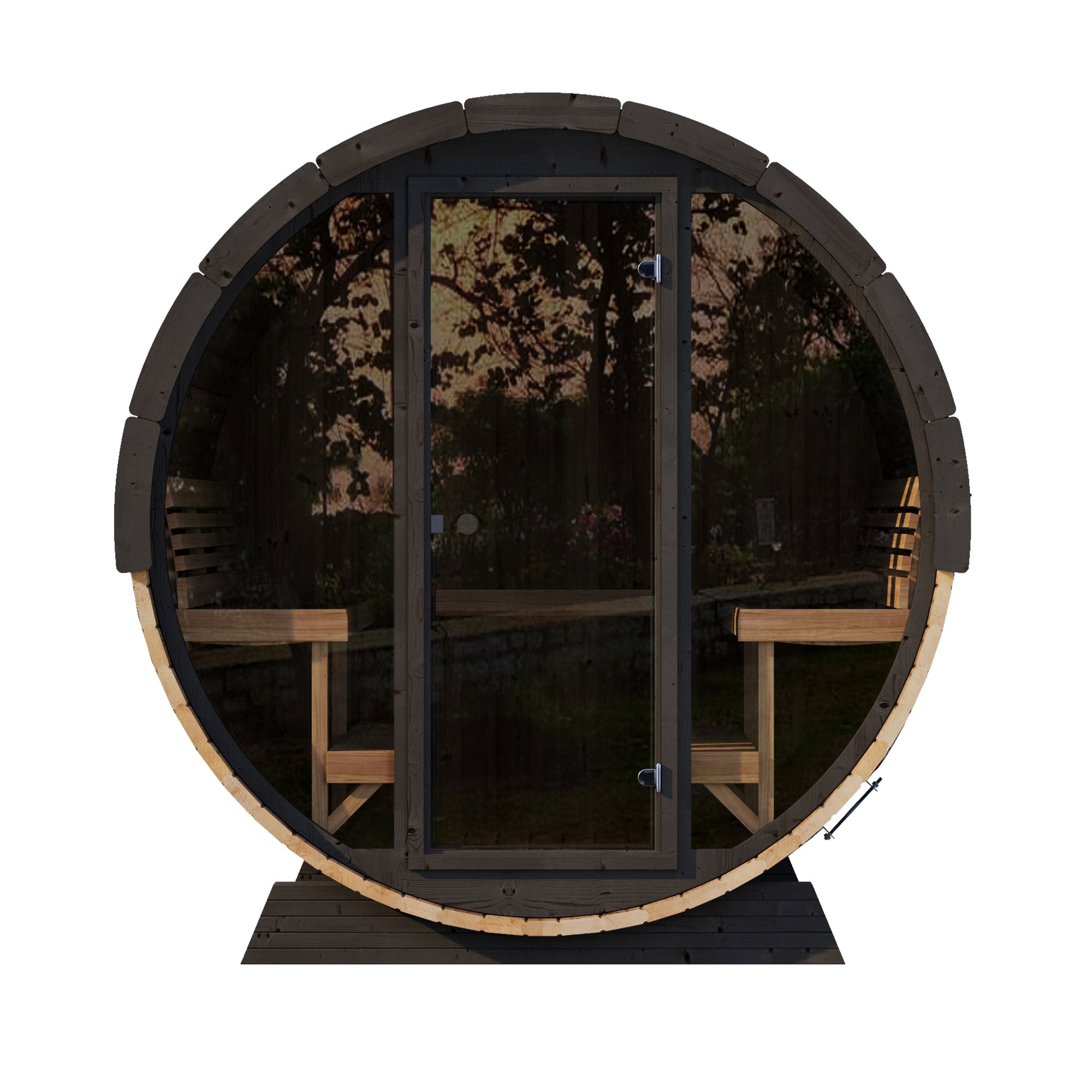 SaunaLife ERGO-Series Elegance 8 (EE8G) Outdoor Barrel Sauna