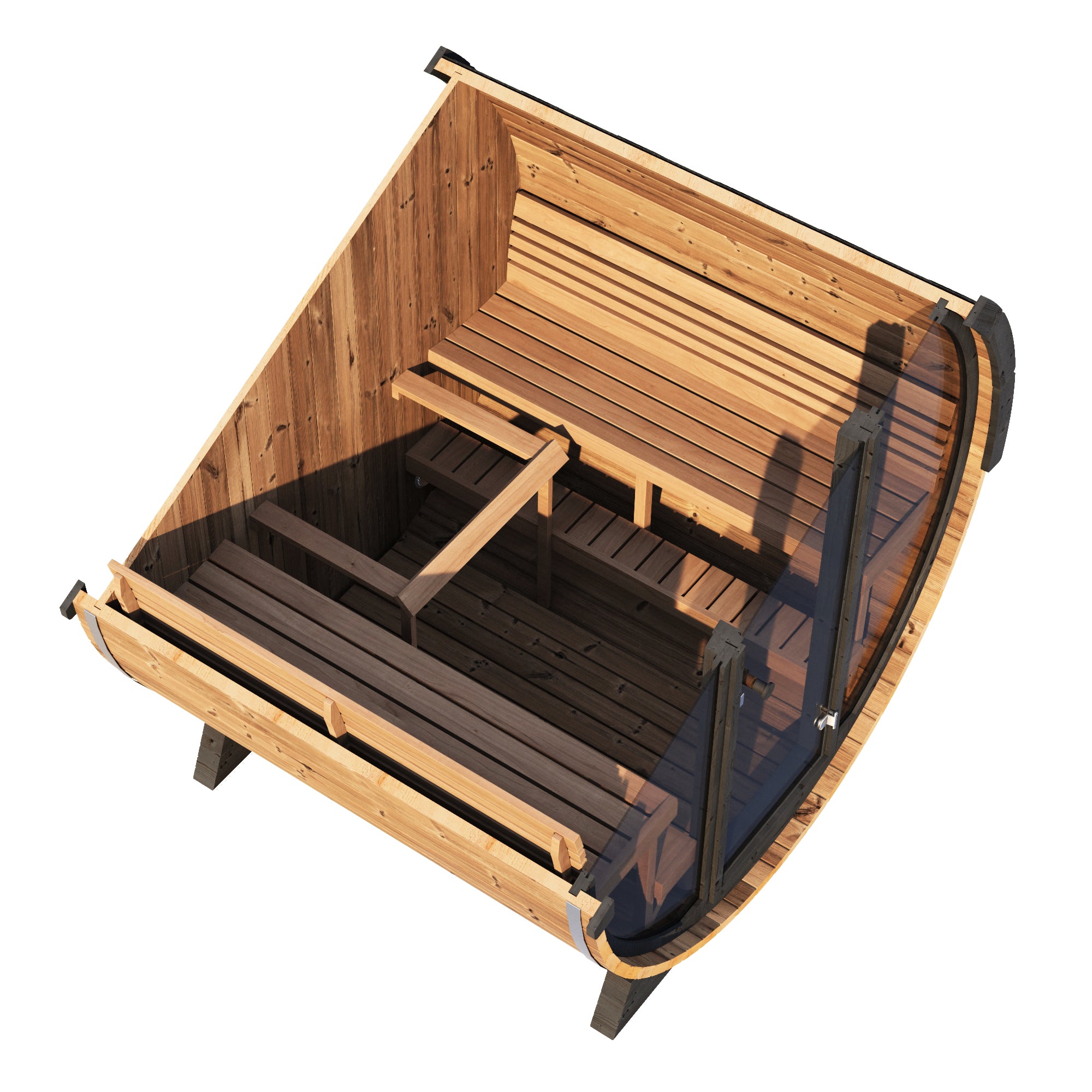 SaunaLife ERGO-Series Elegance 8 (EE8G) Outdoor Barrel Sauna