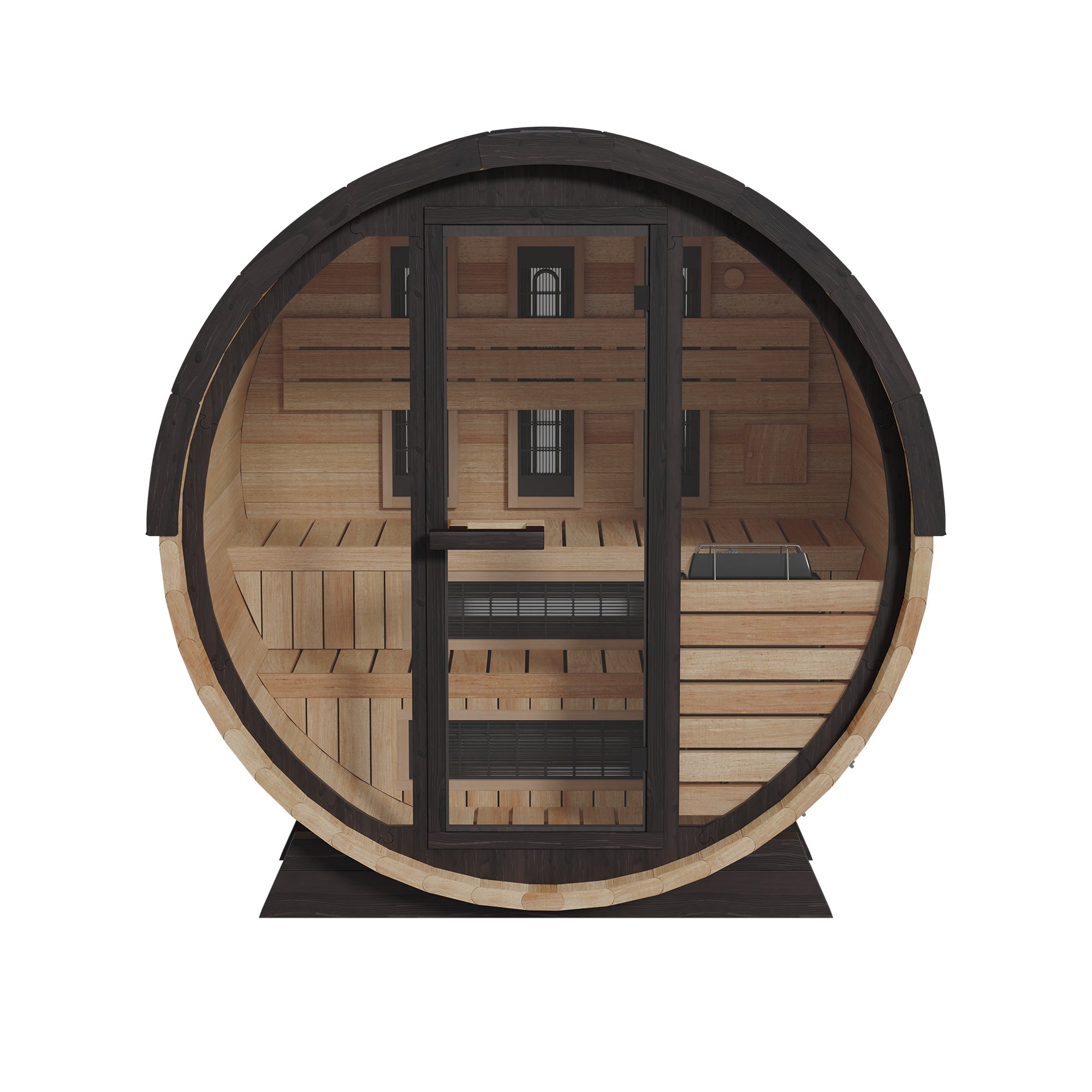 FD-7 Thermo-Aspen Combination Infrared/Traditional Barrel Sauna by Finnmark