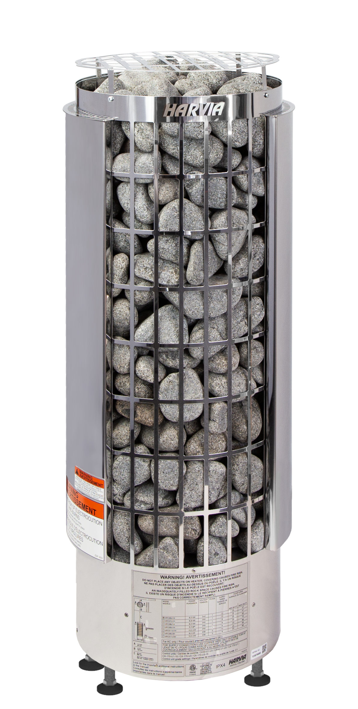 Harvia Cilindro PC110E 11 kW Stainless Steel Sauna Heater