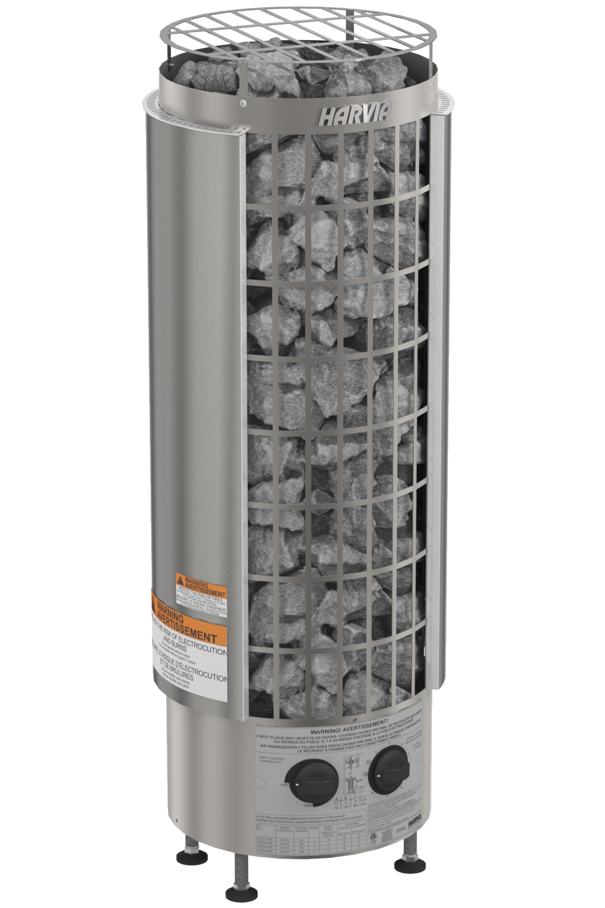 Harvia Cilindro PC60E 6kW Stainless Steel Heater
