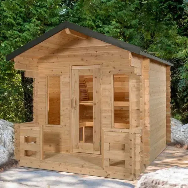 Leisure Craft CT Georgian Cabin Sauna with Porch