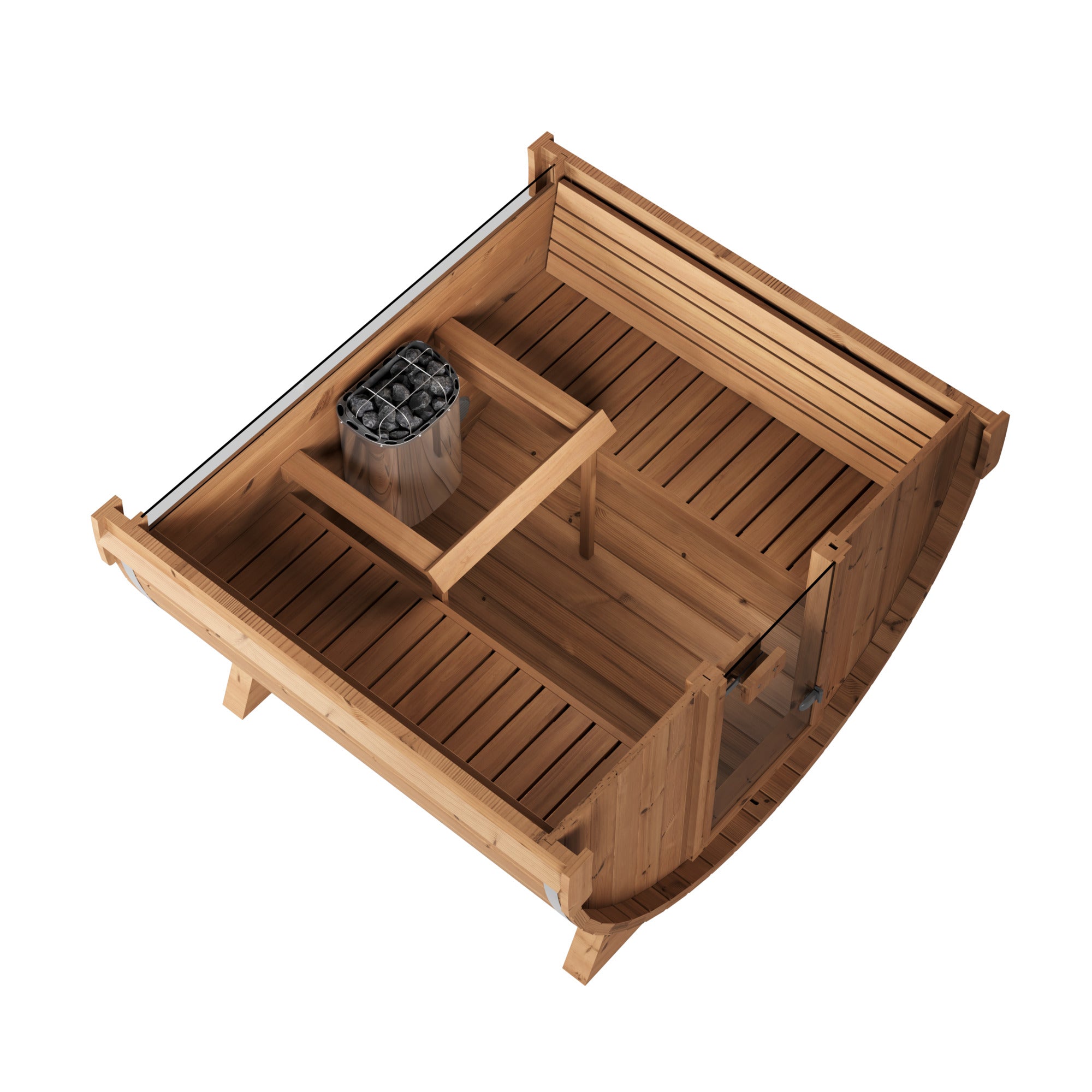 MrSteam Barrel Haus Sauna 6x7 Outdoor Sauna 9kW
