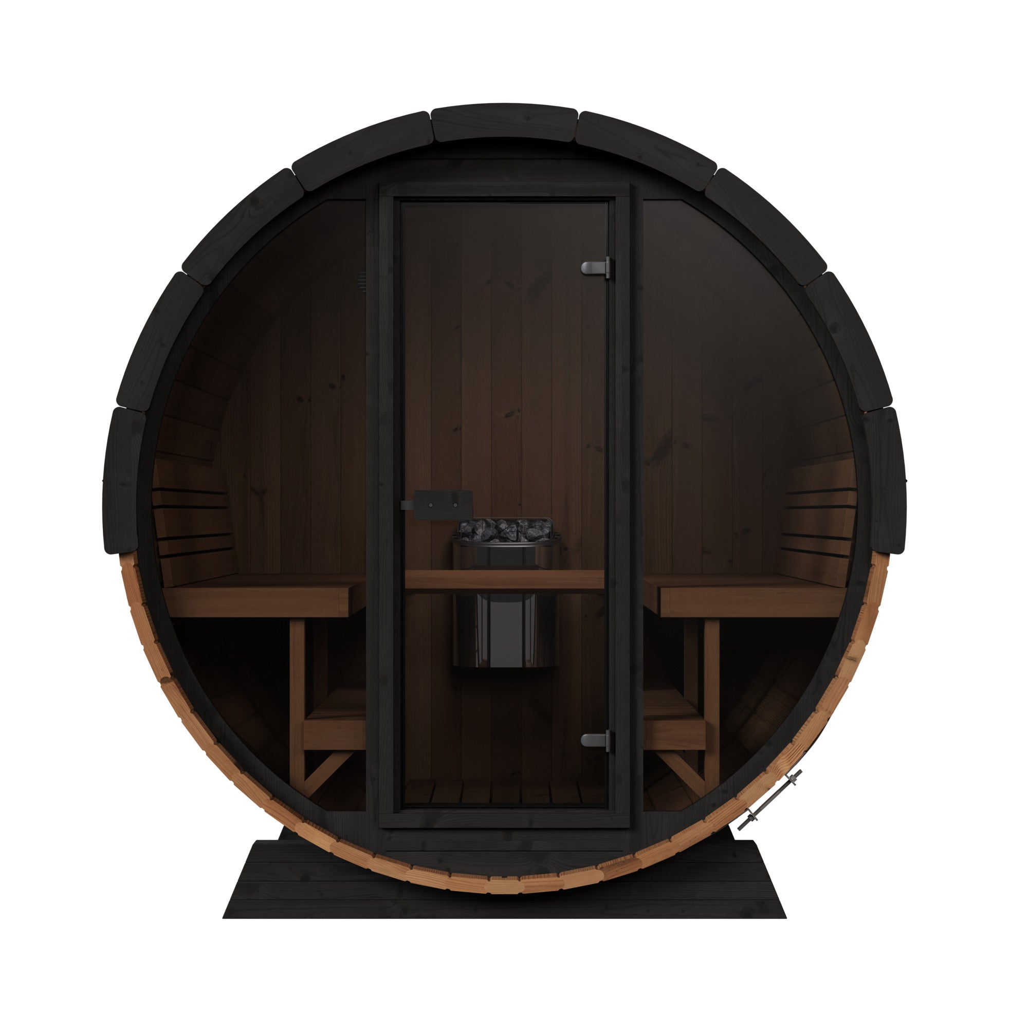 MrSteam Barrel Haus Collection Sauna 7x8 Outdoor Sauna