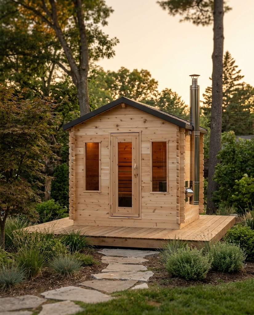 Outdoor CT Georgian Cabin Sauna 2-6 person by Dundalk LeisureCraft