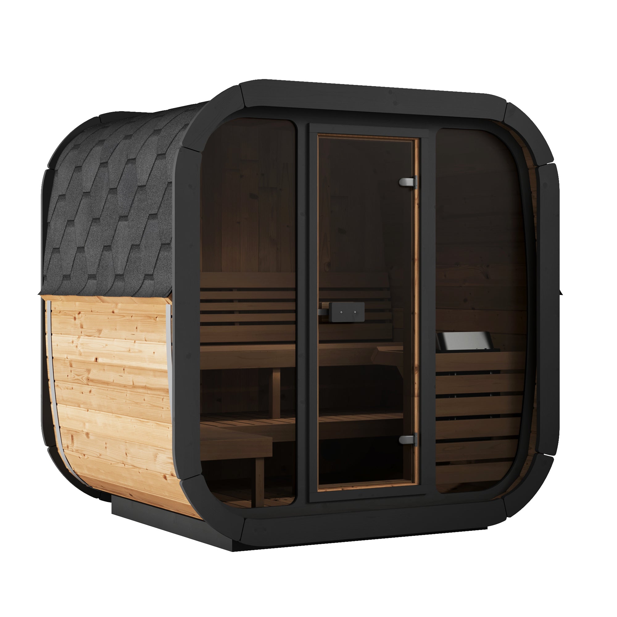 SaunaLife CL5G 4 person Cube Outdoor Sauna Kit
