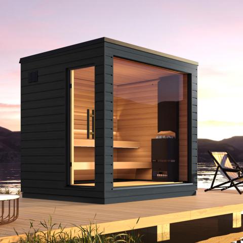 The SaunaLife Model G6 is a fully pre-assembled outdoor home sauna cabin—no kit, no complicated installation. Designed and handcrafted in Northern Europe, this 5-person luxury sauna combines Scandinavian engineering with timeless design to create a turnkey wellness retreat. From its insulated walls to its panoramic glass front, every detail reflects premium craftsmanship and lasting quality.