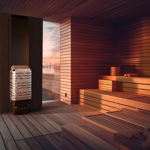 Saunum Air 7 Sauna Heater Anthracite Grey