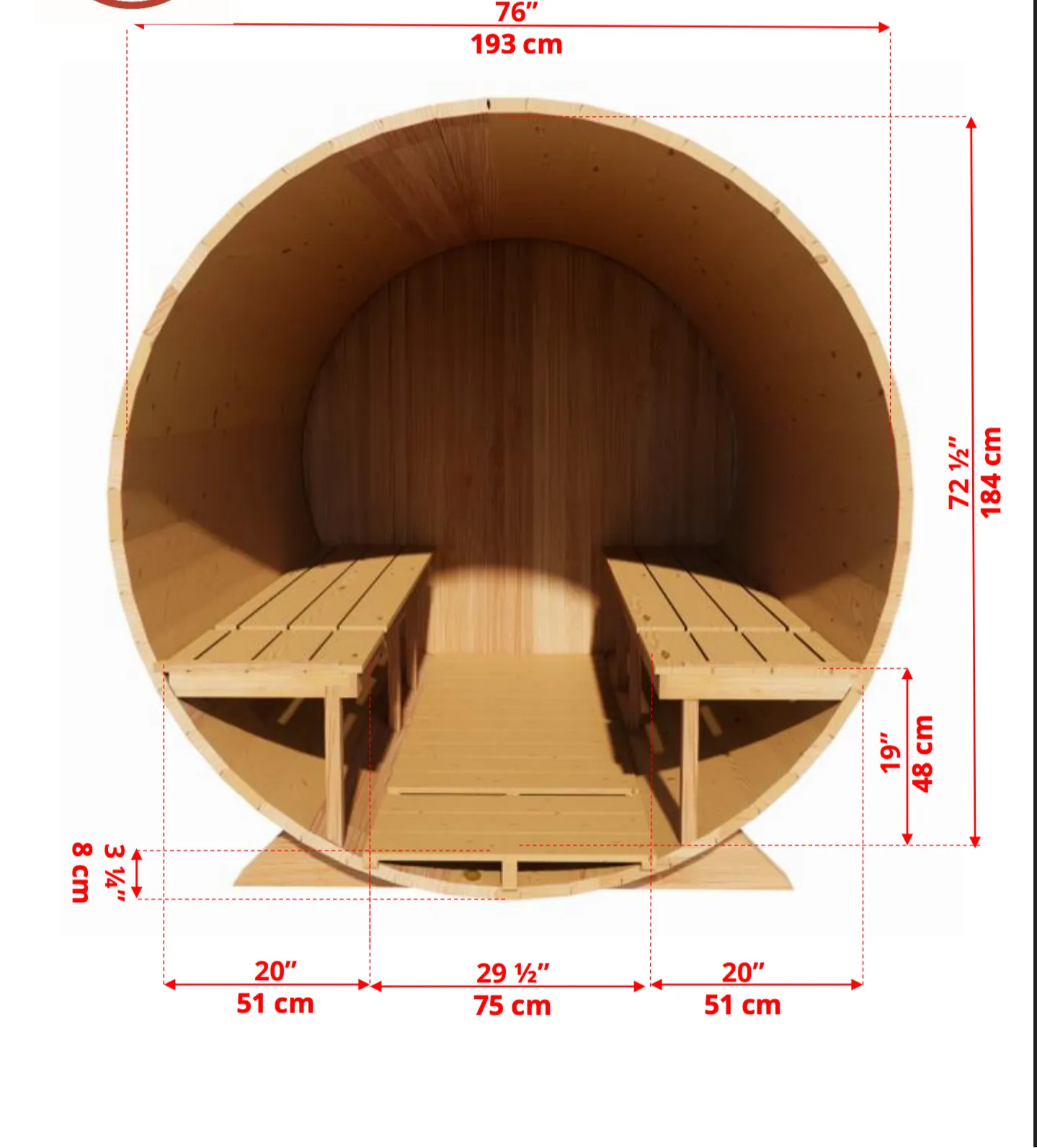 Leisure Craft CT Serenity Barrel Sauna
