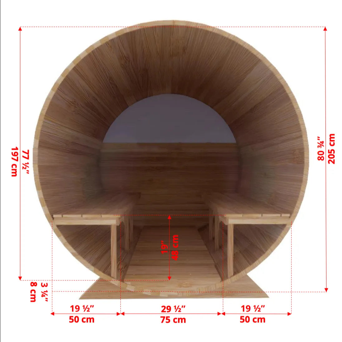 Leisure Craft Tranquility MP Barrel Sauna 2-4 people