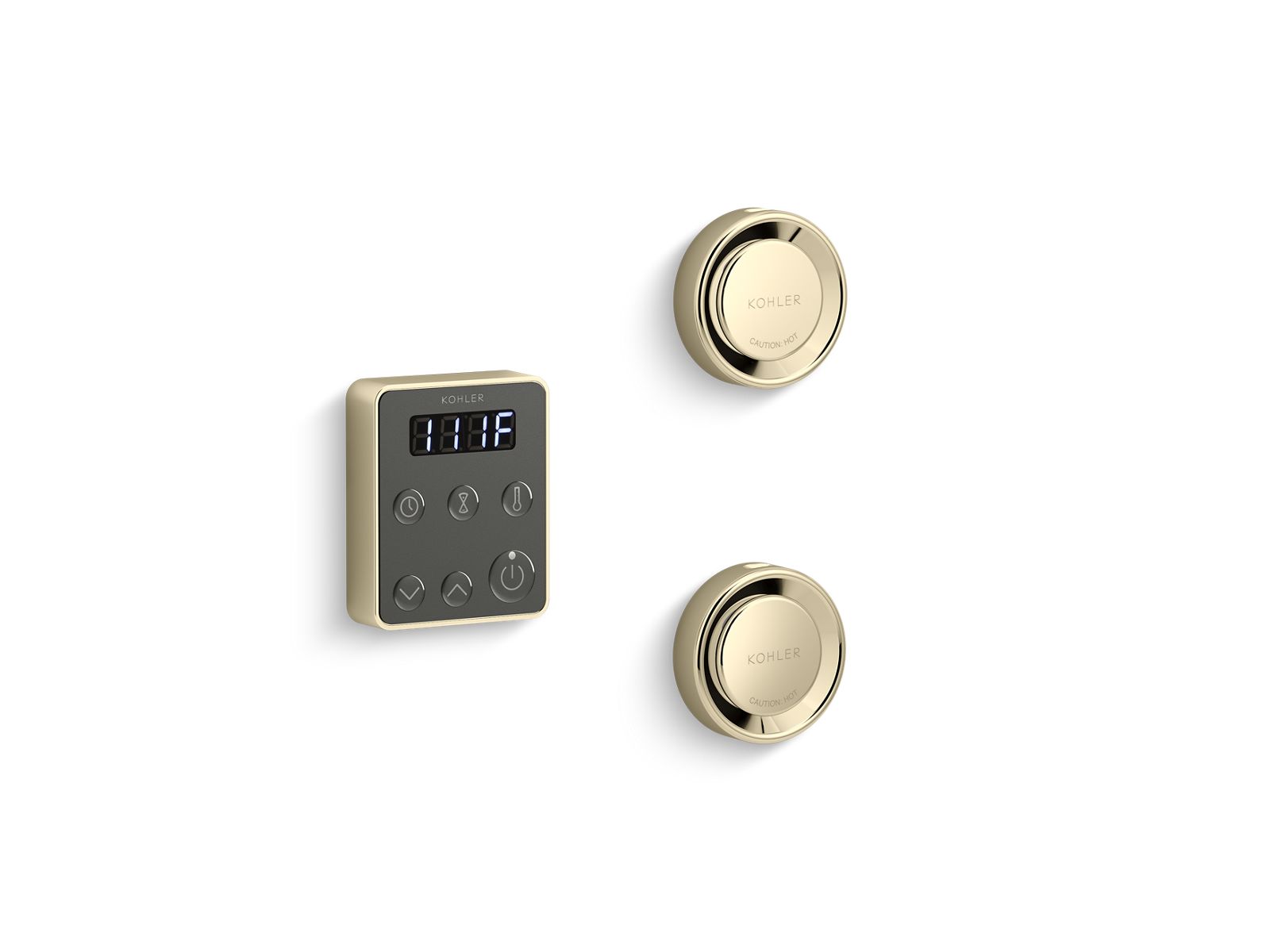 Kohler Invigoration Control Kit, Kohler 5558-AF, Kohler Steam Control, French Gold steam control, Kohler sauna control kit, Kohler tandem control, steam shower accessories, steam room controller, luxury steam generator kit, Elite Wellness Kohler