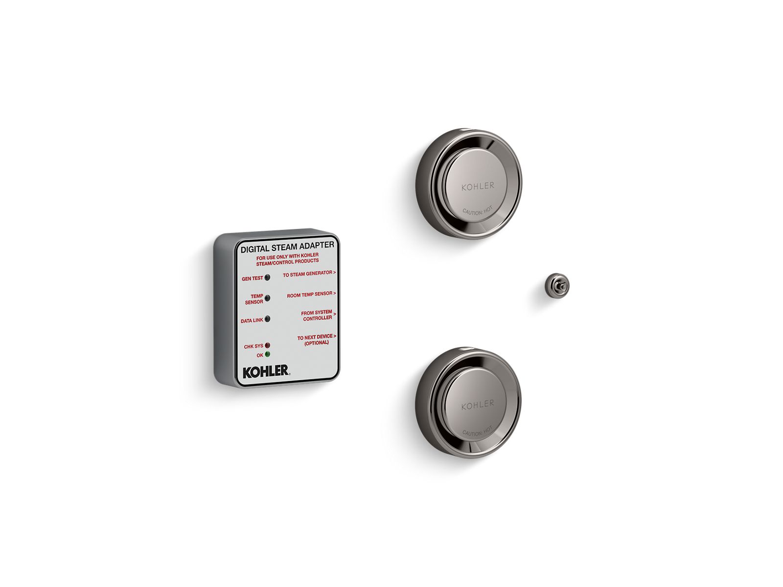 Kohler Digital Steam Adapter, Tandem Steam Kit, Kohler 5549-K1-TT, Kohler Invigoration Accessory, Steam Generator Adapter, Vibrant Titanium Steam, Kohler Steam Shower, Spa Steam Room Equipment, Elite Wellness HQ