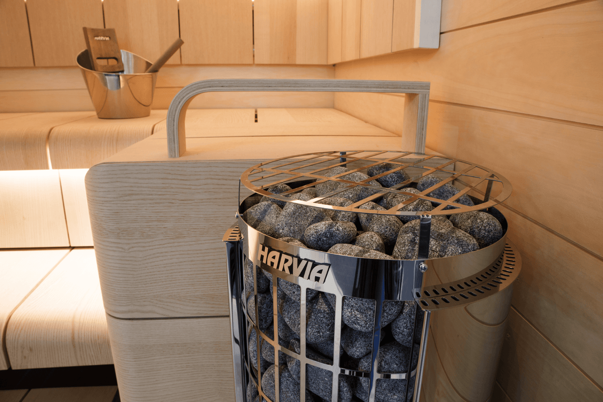 Harvia Cilindro PC60 6kW Stainless Steel Sauna Heater - elitewellnesshq Sauna Heaters HPCS6U1HB