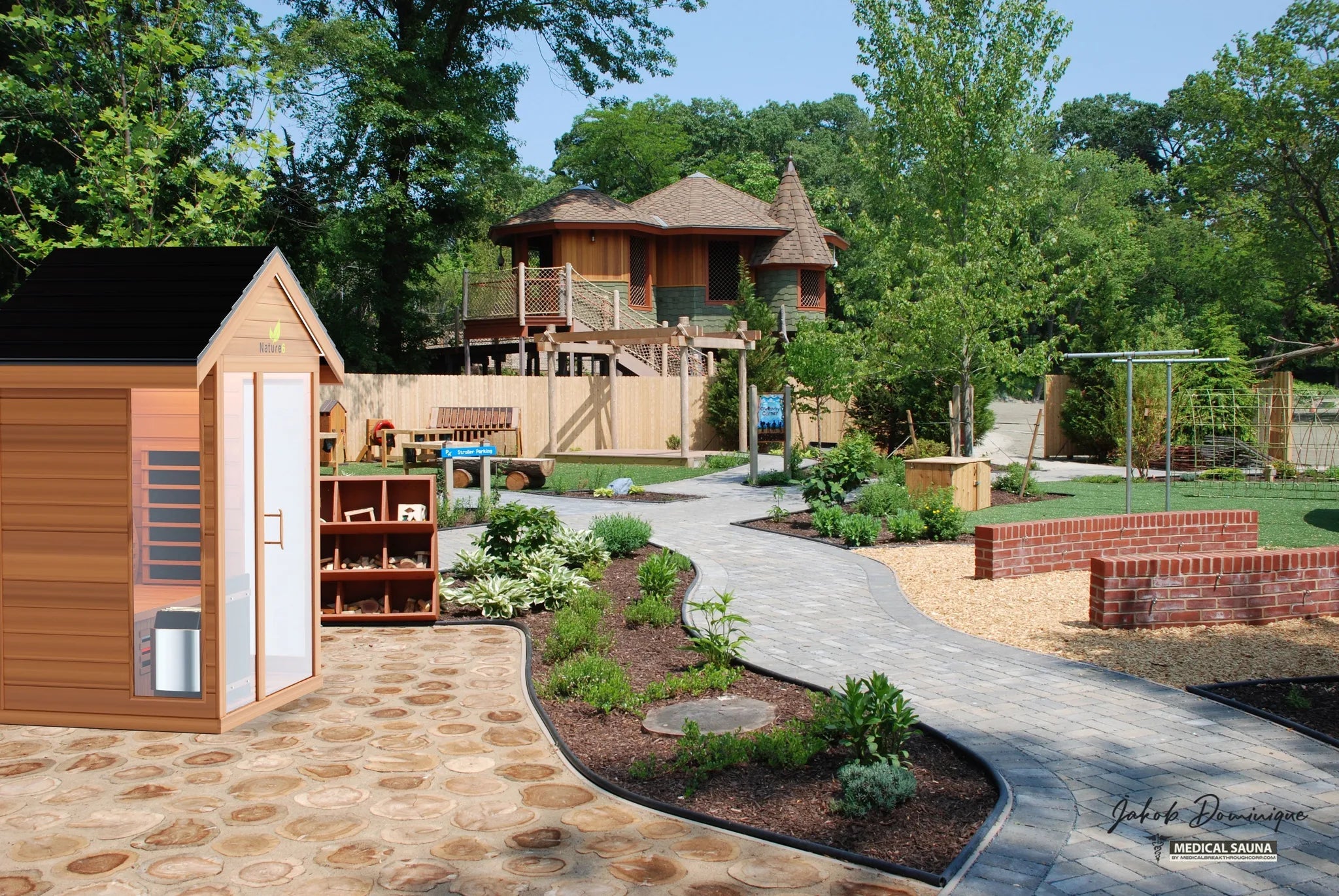Nature Outdoor 3 - Person Sauna - elitewellnesshq Saunas NAT6
