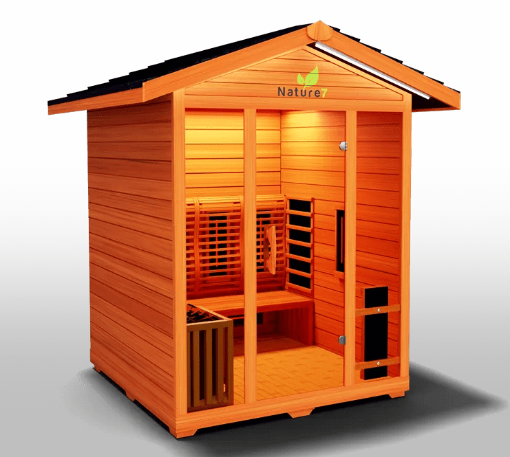 Nature Outdoor Hybrid 4 Person Sauna - elitewellnesshq Saunas NAT7