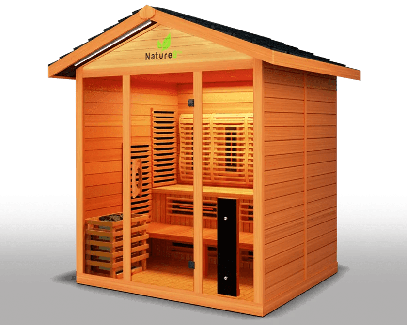 Nature Outdoor Hybrid 6 Person Sauna - elitewellnesshq Saunas NAT8