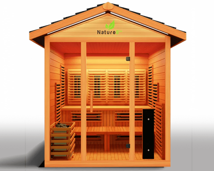 Nature Outdoor Hybrid 6 Person Sauna - elitewellnesshq Saunas NAT8