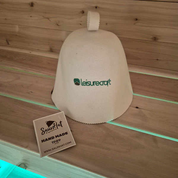 Seamless Sauna Hat - Sheep Wool by Leisure Craft - elitewellnesshq sauna essentials 3395