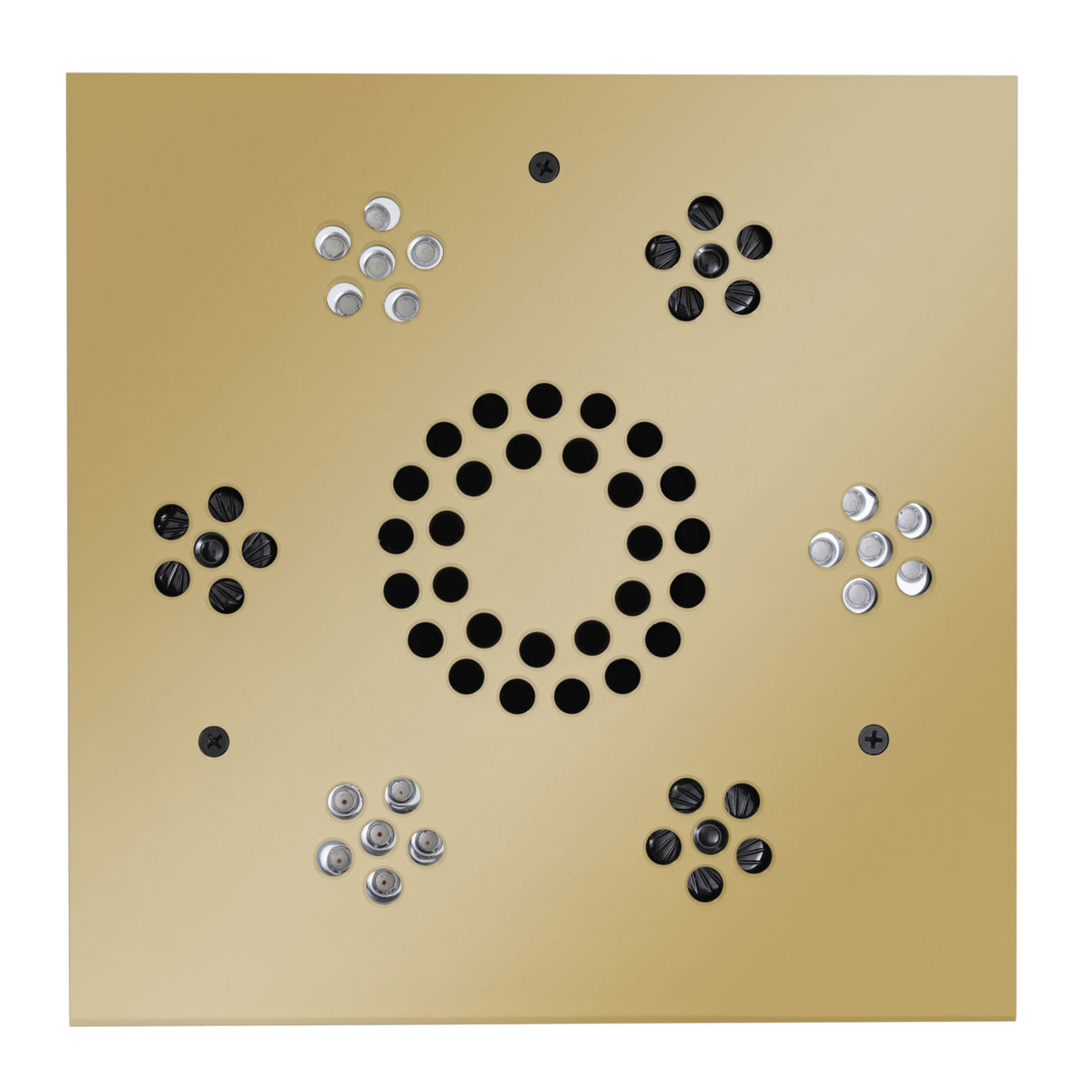 SLSM-PB - elitewellnesshq Polished Brass (Square - Chromatherapy + Audiotherapy)
