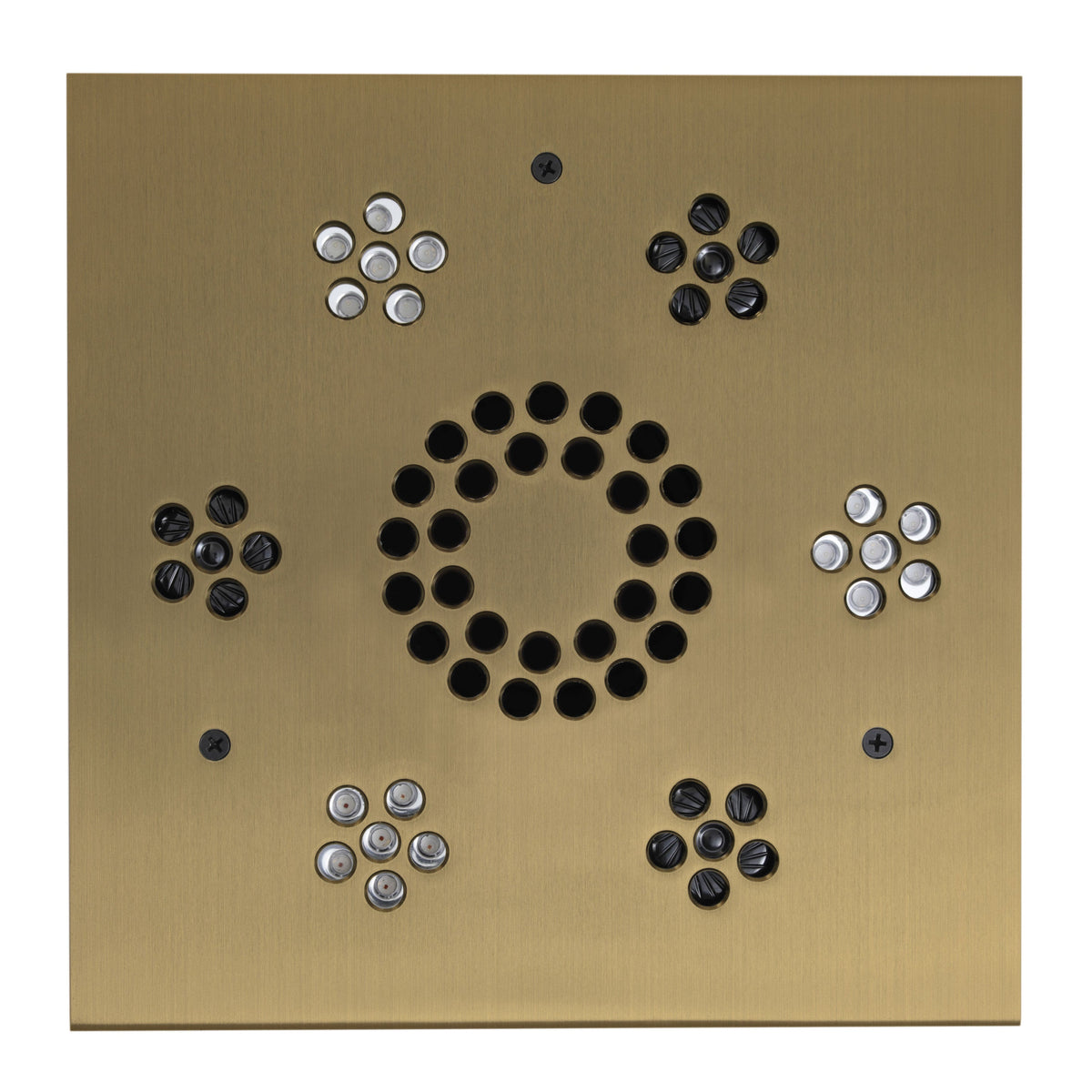 SLSM-SB - elitewellnesshq Satin Brass (Square - Chromatherapy + Audiotherapy)