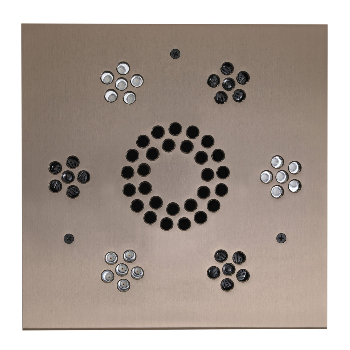 SLSM-SN - elitewellnesshq Satin Nickel (Square - Chromatherapy + Audiotherapy)