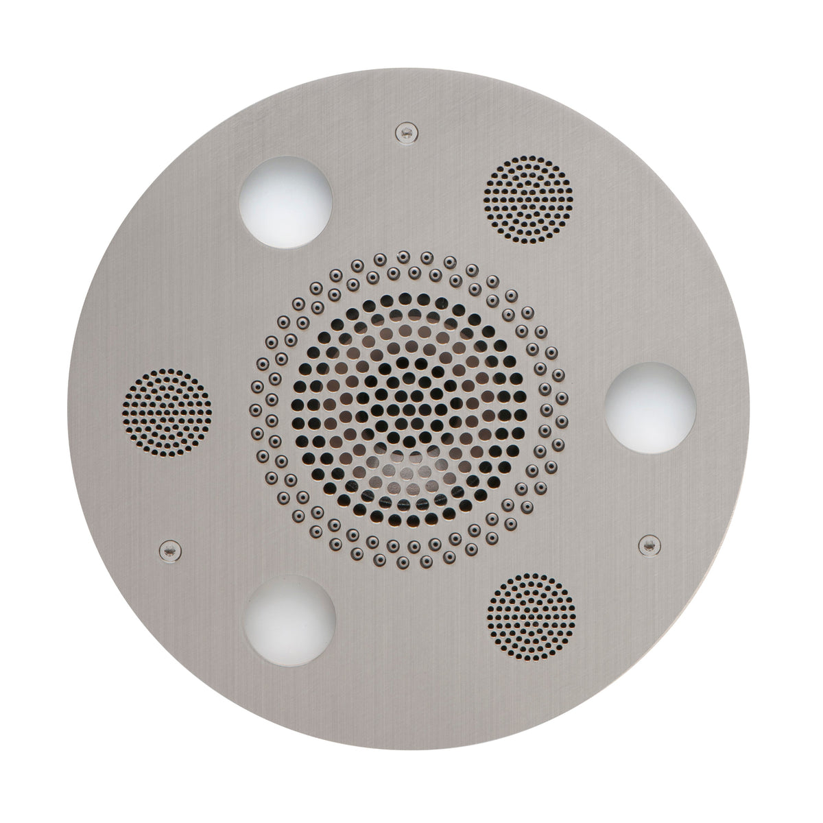 SLSRRD-SC - elitewellnesshq Satin Chrome (Square - Rain + Chromatherapy + Audiotherapy)