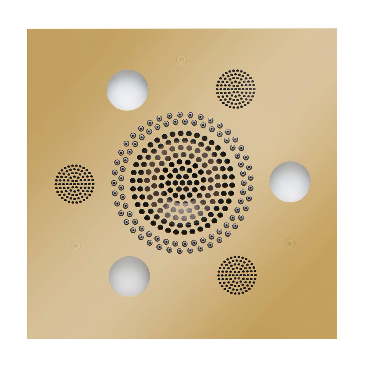 SLSRSQ-PB - elitewellnesshq Polished Brass (Square - Rain + Chromatherapy + Audiotherapy)
