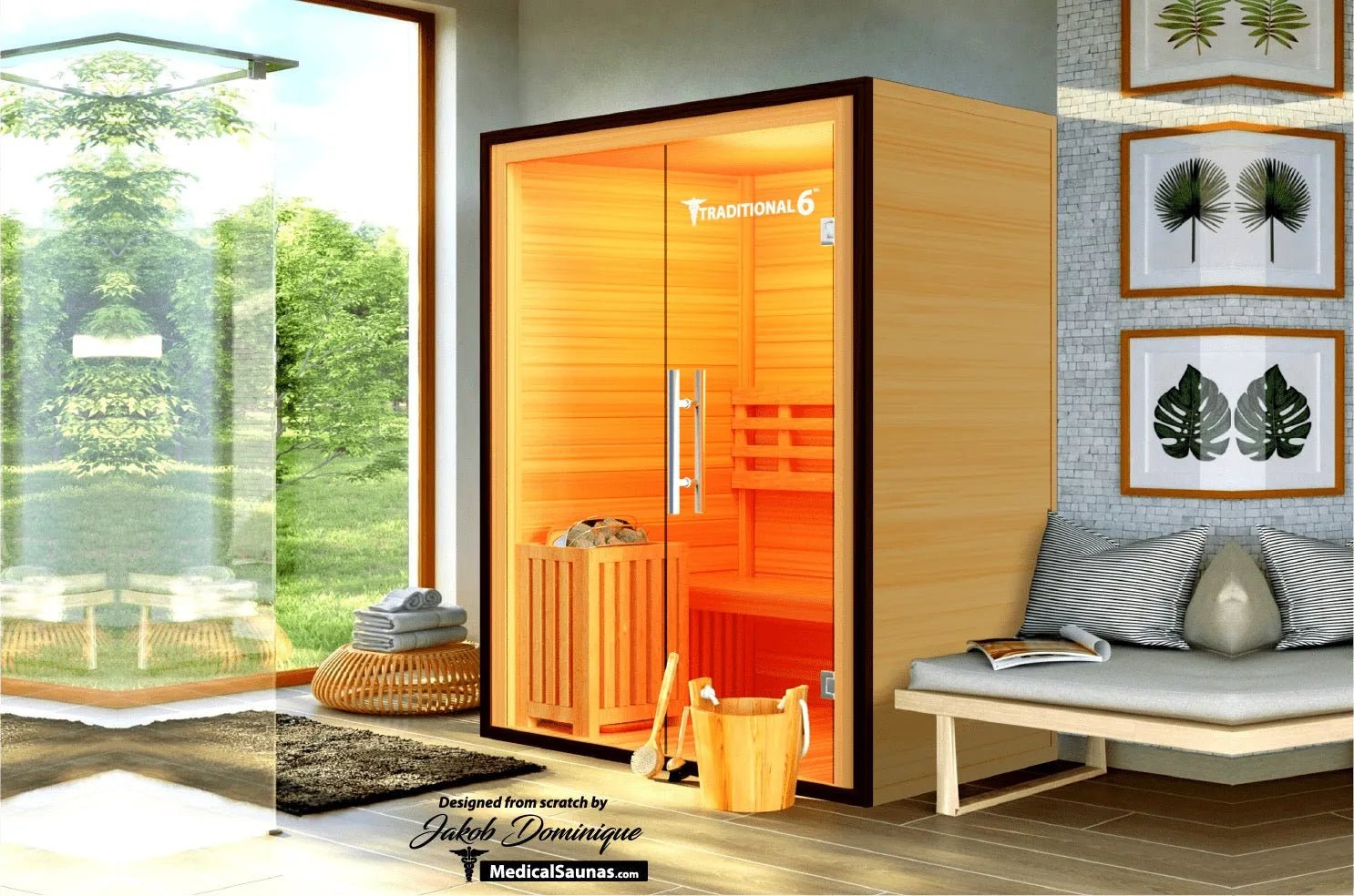 Traditional 3 Person Steam Sauna - elitewellnesshq Saunas MBTS6