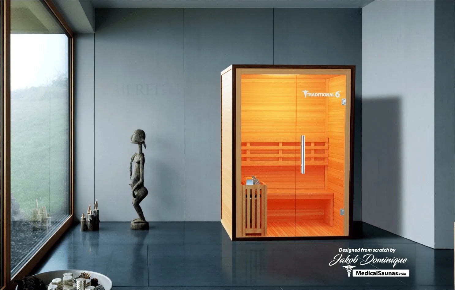 Traditional 3 Person Steam Sauna - elitewellnesshq Saunas MBTS6