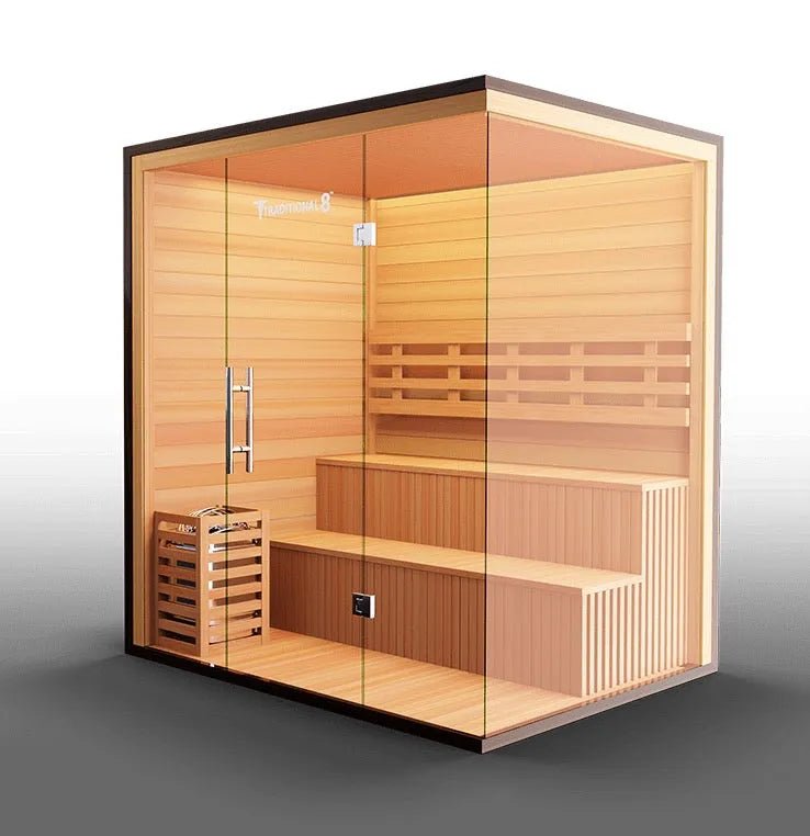 Traditional 4 - 6 person Steam Sauna - elitewellnesshq Saunas TRAD8PL