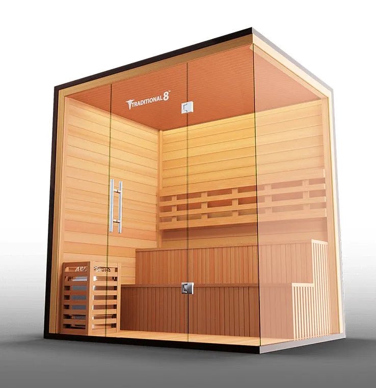 Traditional 4 - 6 person Steam Sauna - elitewellnesshq Saunas TRAD8PL