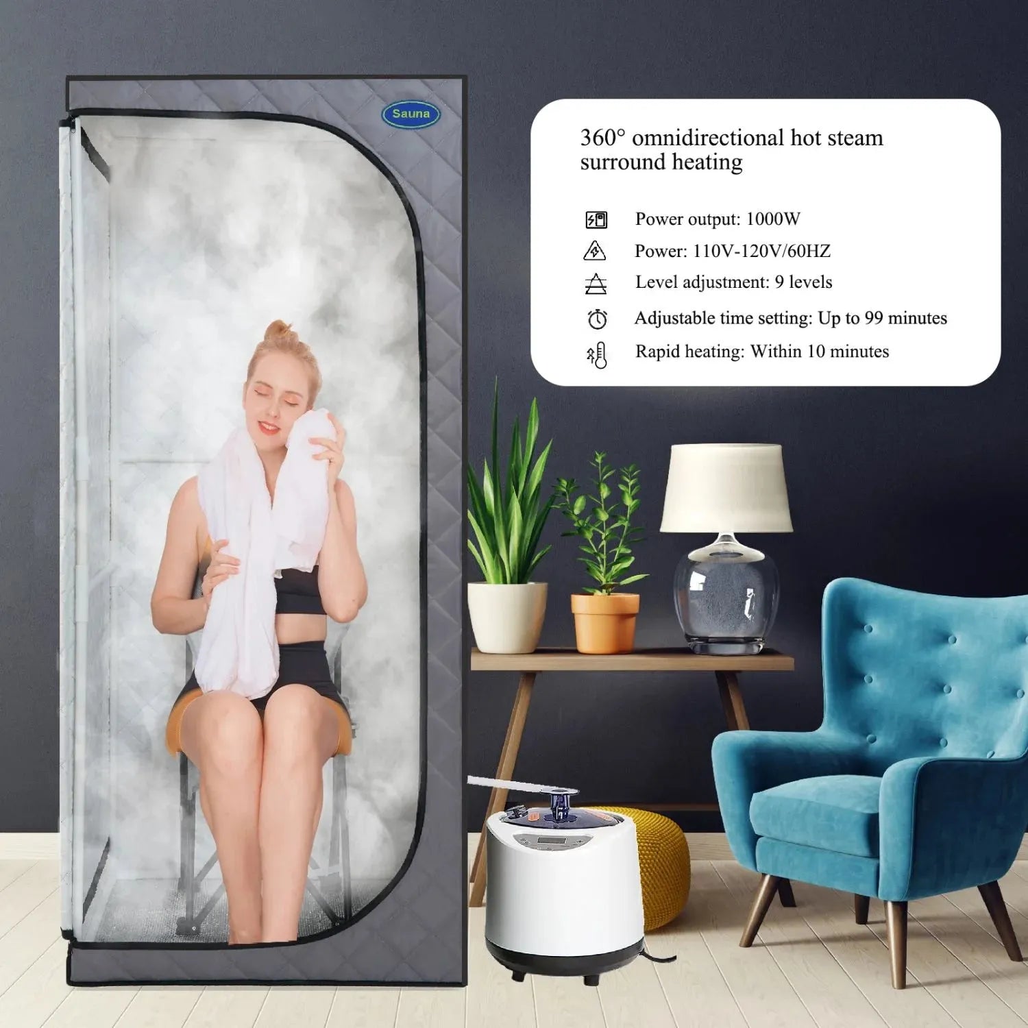 Weight Loss Sauna Tent Portable Full Body Steam Sauna Box Sauna Tent with Folding Chair Walking Sauna - elitewellnesshq Saunas c0a35601 - 9705 - 42d0 - b826 - 4bf82d587251