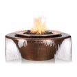 48" Cazo GFRC Fire & Water Bowl - 360° Spill - Match Lit