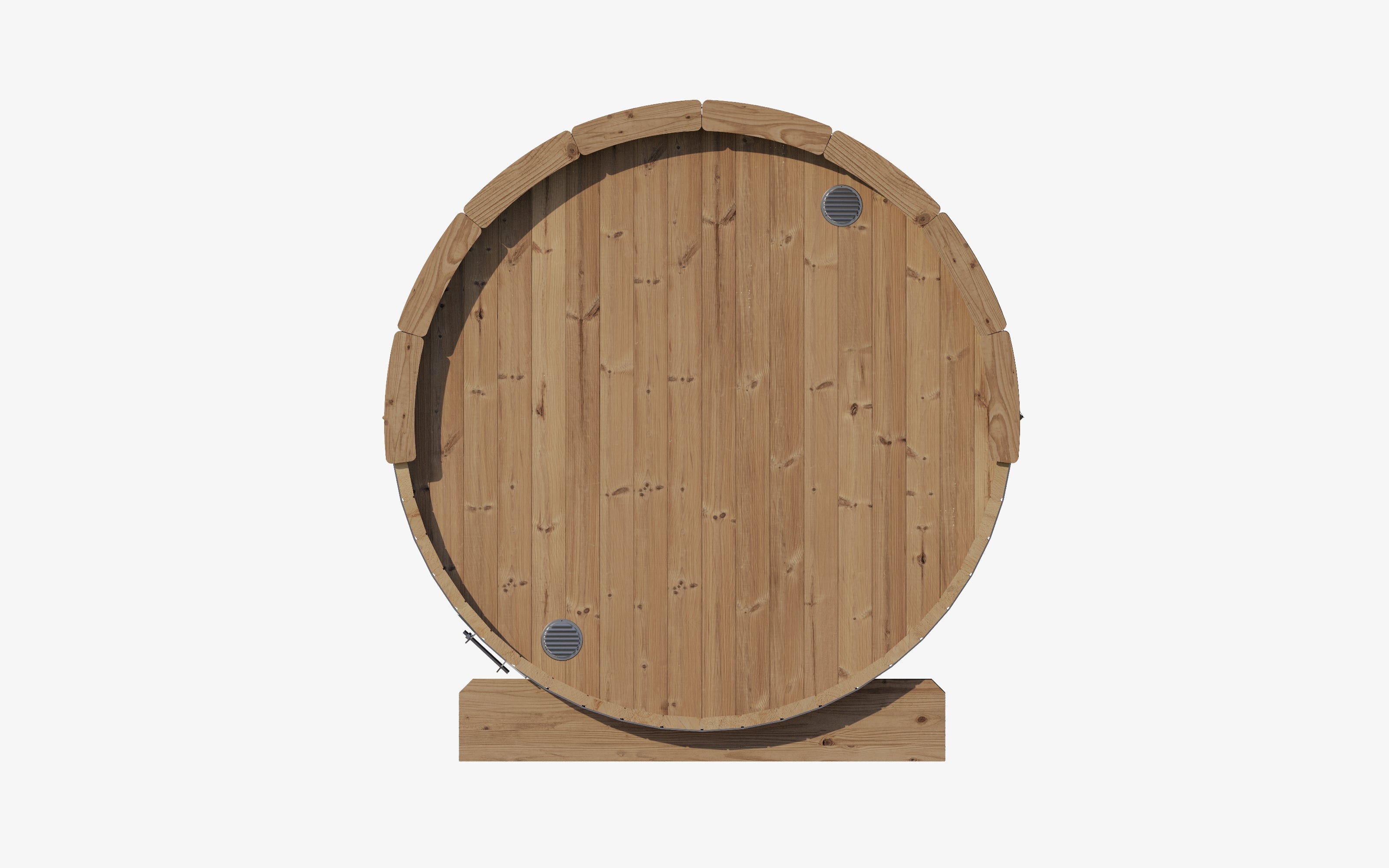 =The SaunaLife Model E7G Outdoor Barrel Sauna delivers a striking combination of Scandinavian craftsmanship, cutting-edge engineering, and luxurious comfort. Built with Thermo-Spruce—which lasts up to 2X longer than cedar—this sauna offers exceptional durability and superior thermal performance for year-round outdoor use. The E7G stands apart with its full-glass front wall, featuring bronzed, full-height tempered glass sidelights and a matching door. Natural light flows through the entire front, creating a 