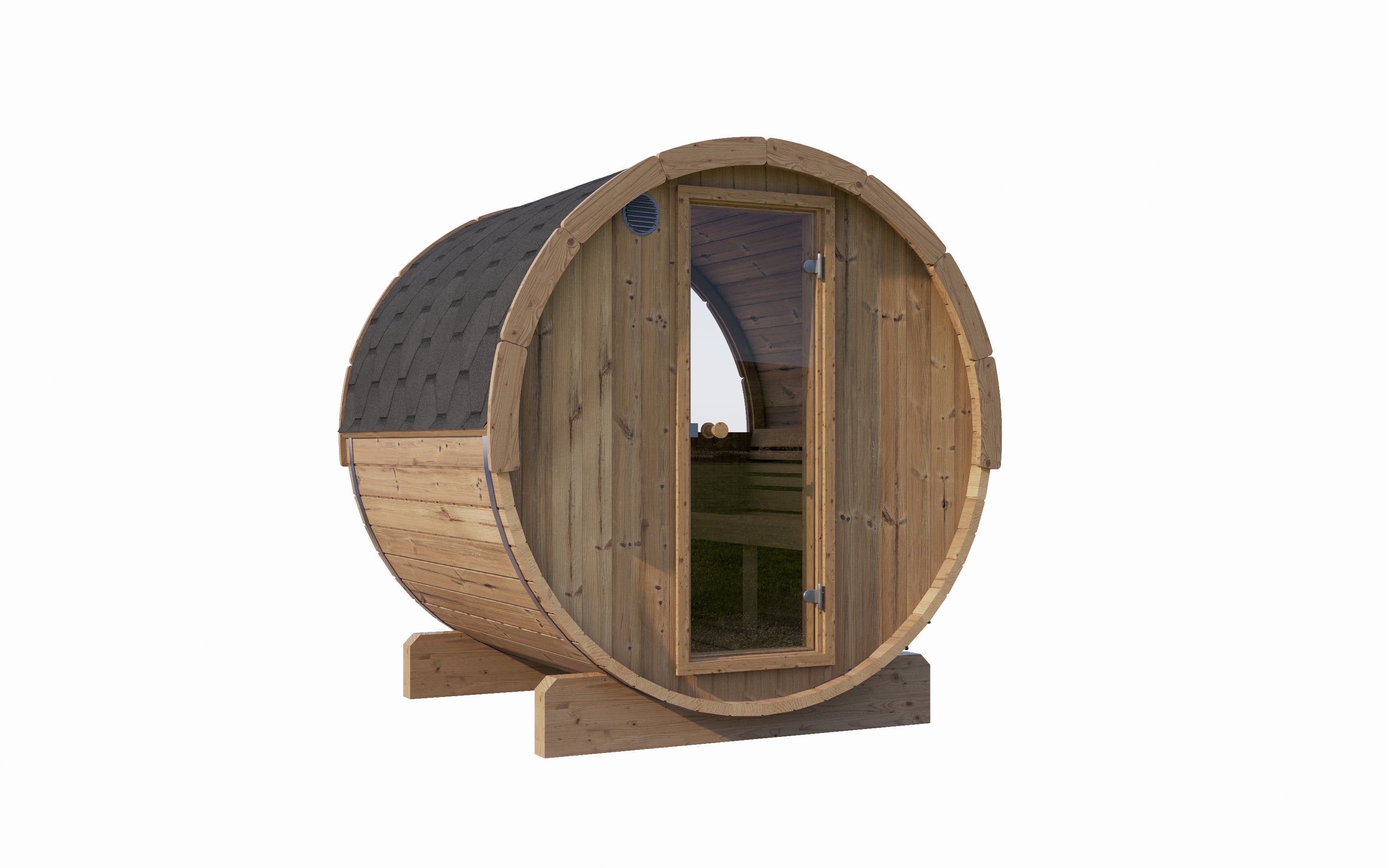 SaunaLife Model E7W Outdoor Barrel Sauna