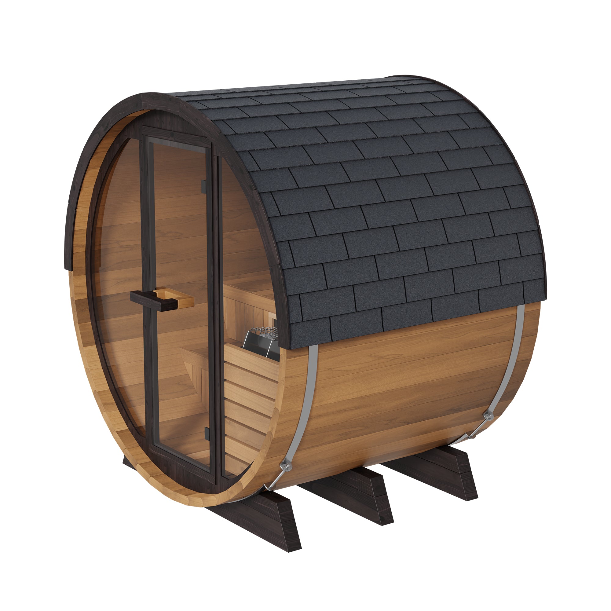 Outdoor Infrared/Steam Barrel Thermal Aspen Sauna