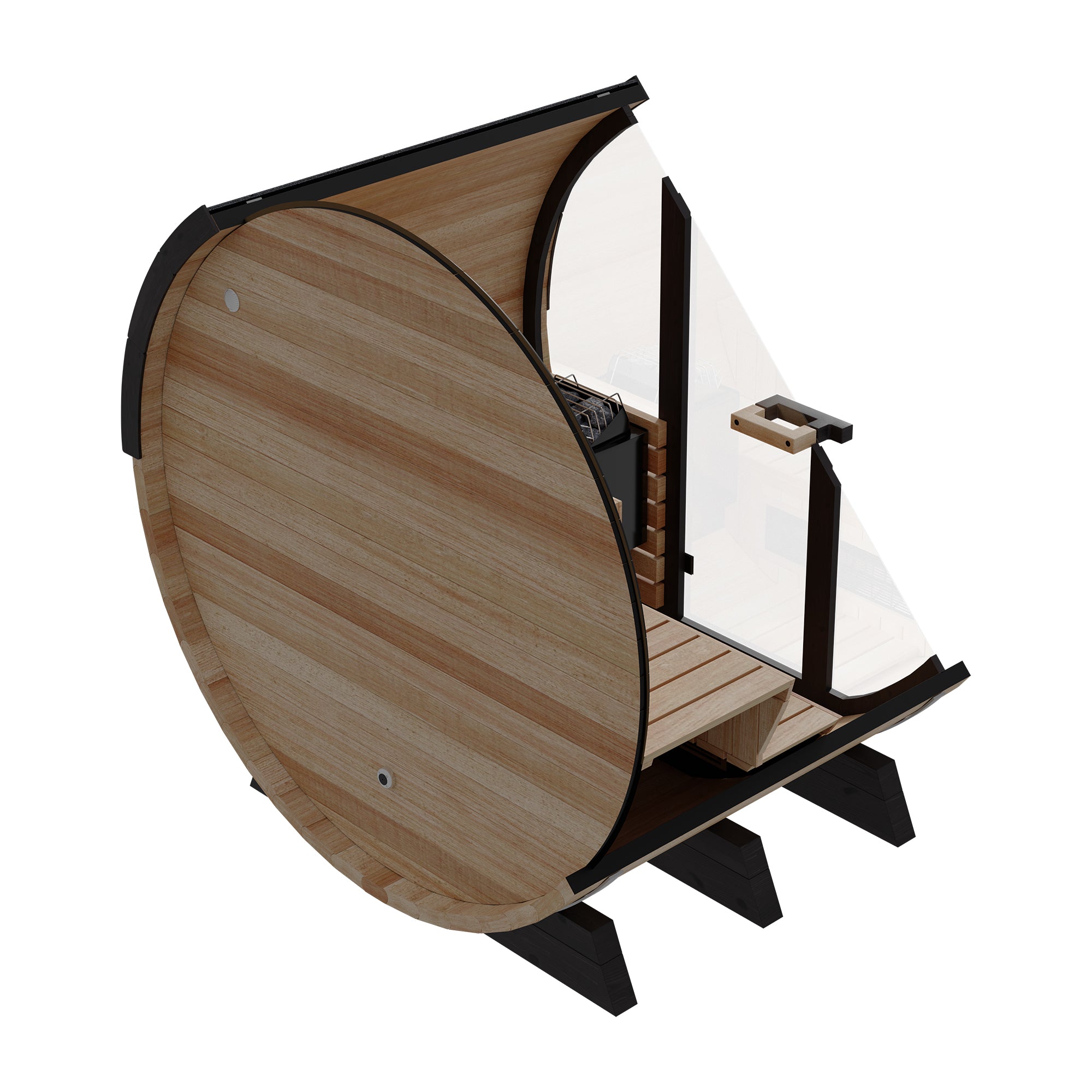 FD-7 Thermo-Aspen Combination Infrared/Traditional Barrel Sauna by Finnmark