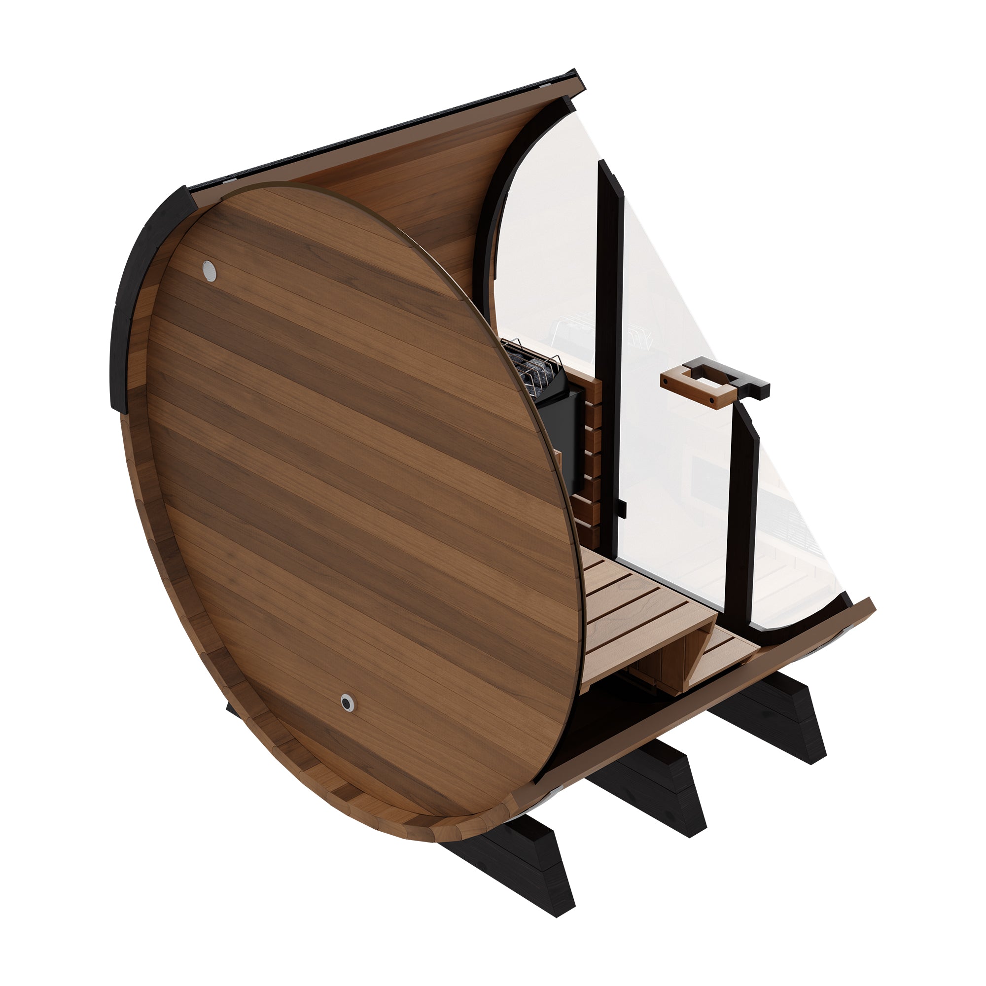 Outdoor Infrared/Steam Barrel Thermal Aspen Sauna
