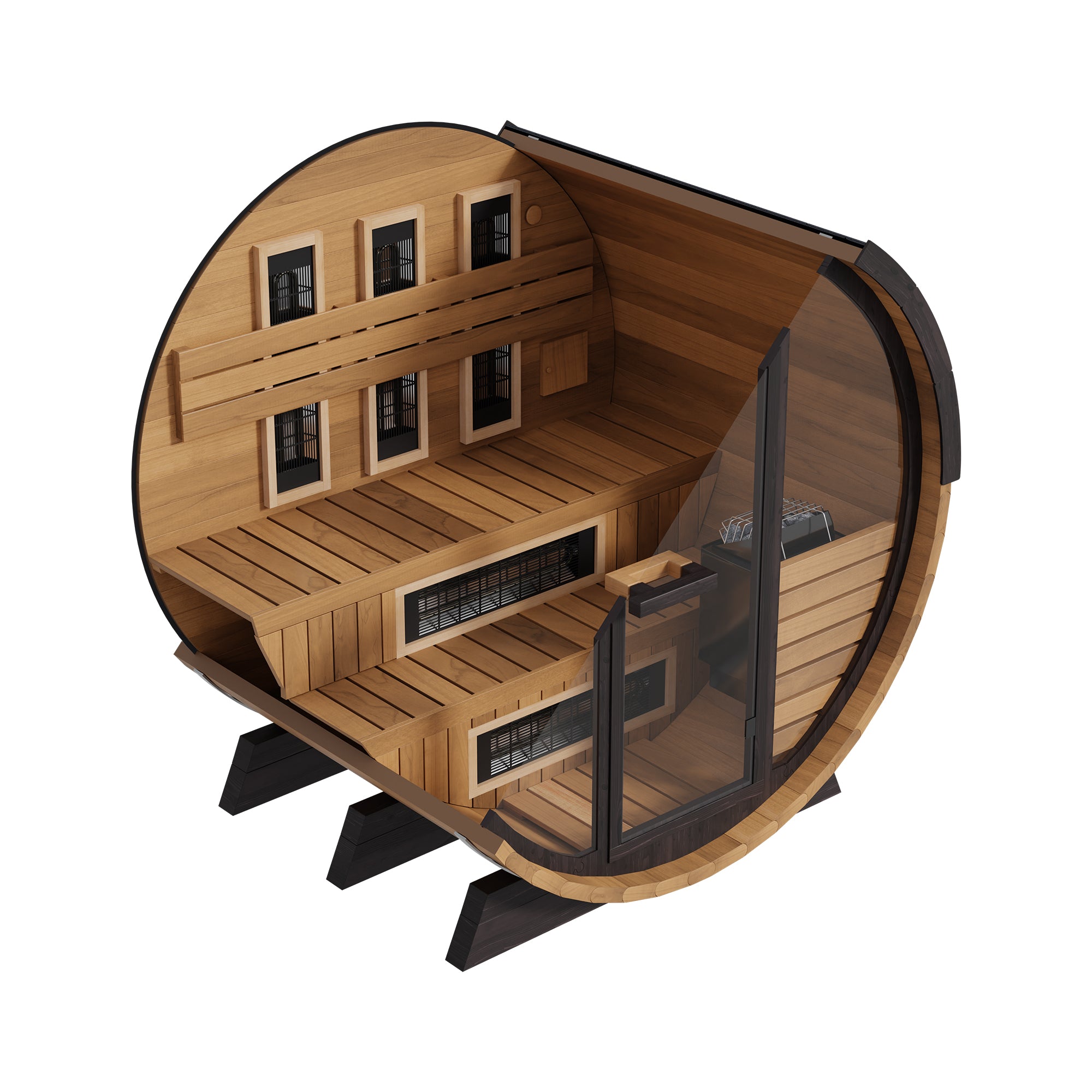 Outdoor Infrared/Steam Barrel Thermal Aspen Sauna
