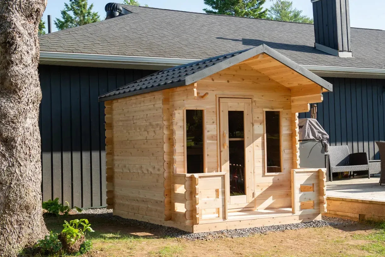 Leisure Craft CT Georgian Cabin Sauna with Porch — view 2