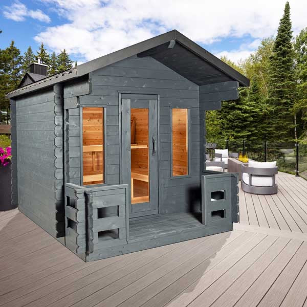 Leisure Craft CT Georgian Cabin Sauna with Porch