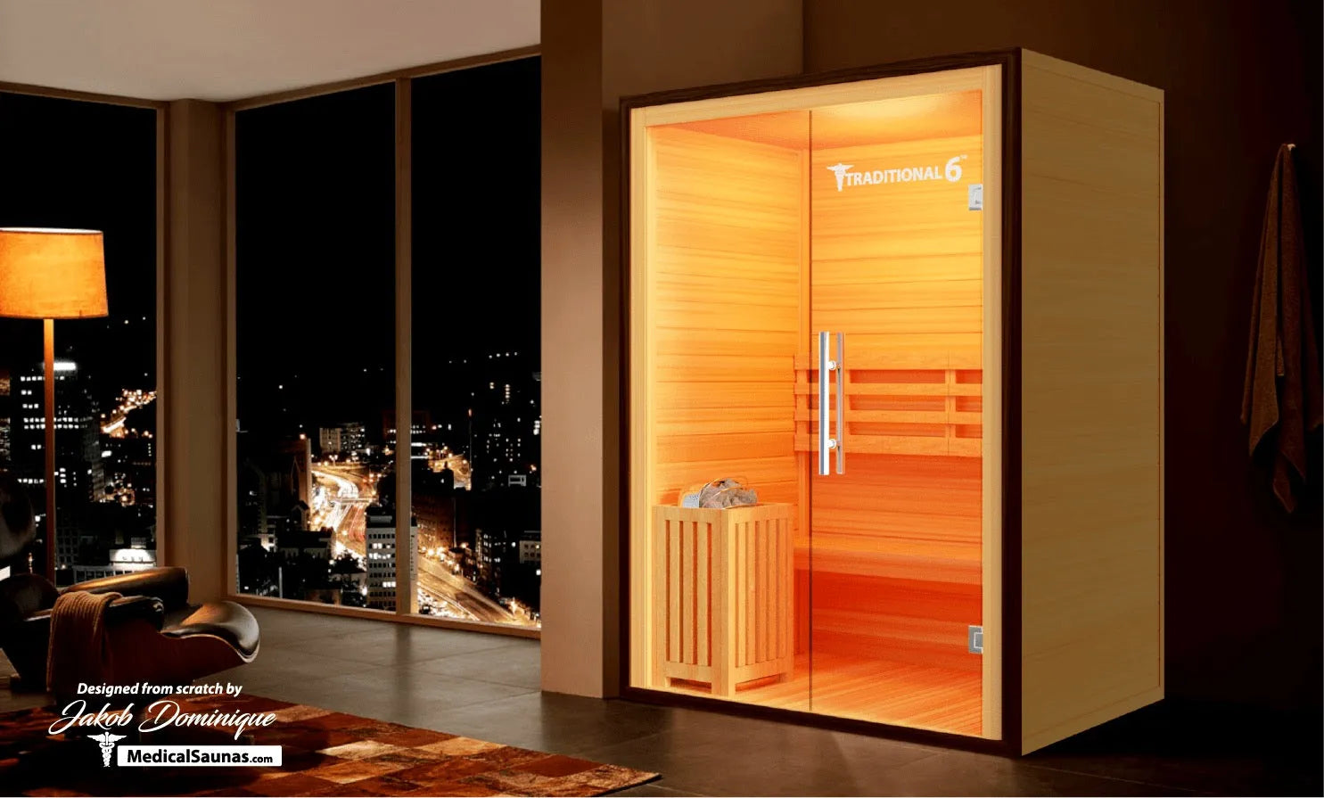 Traditional 3 Person Steam Sauna