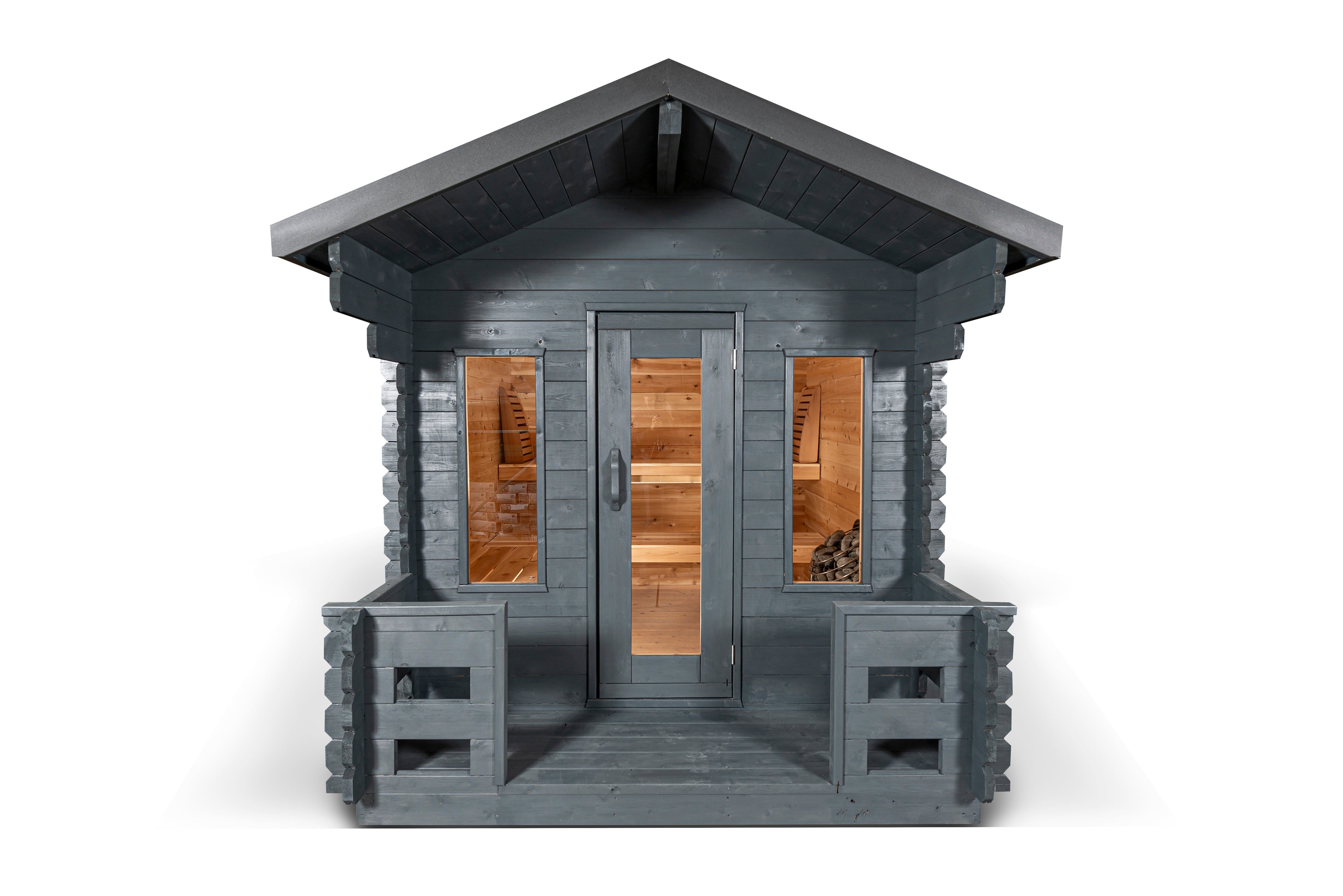 Leisure Craft CT Georgian Cabin Sauna with Porch