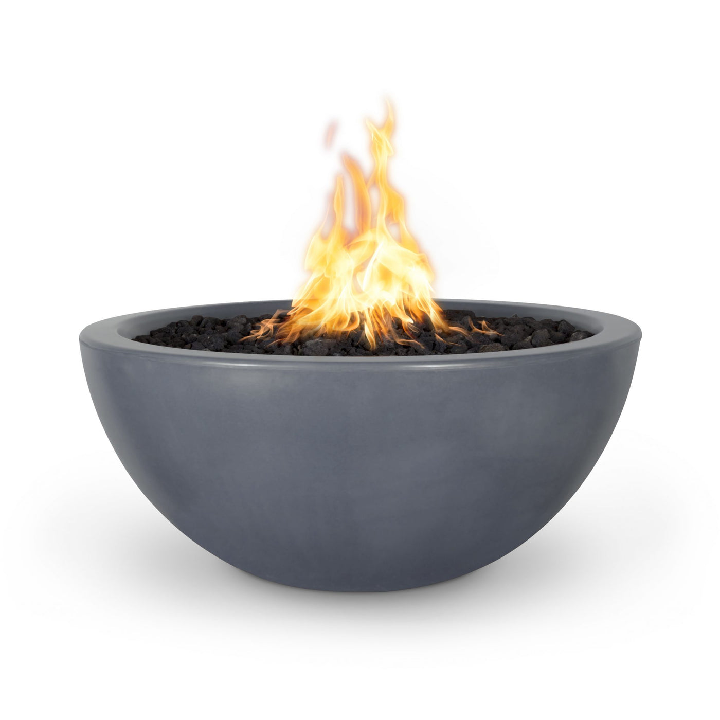 Gray fire pit bowl with flames on a white background.
The Luna Concrete Fire Bowl is a beautifully modern, half-moon inspired fire feature designed to elevate outdoor spaces. Handcrafted in the USA from lightweight yet durable GFRC (Glass Fiber Reinforced Concrete), it delivers sculptural impact and cozy ambiance. Perfect for pool decks, patios, or urban rooftops. 