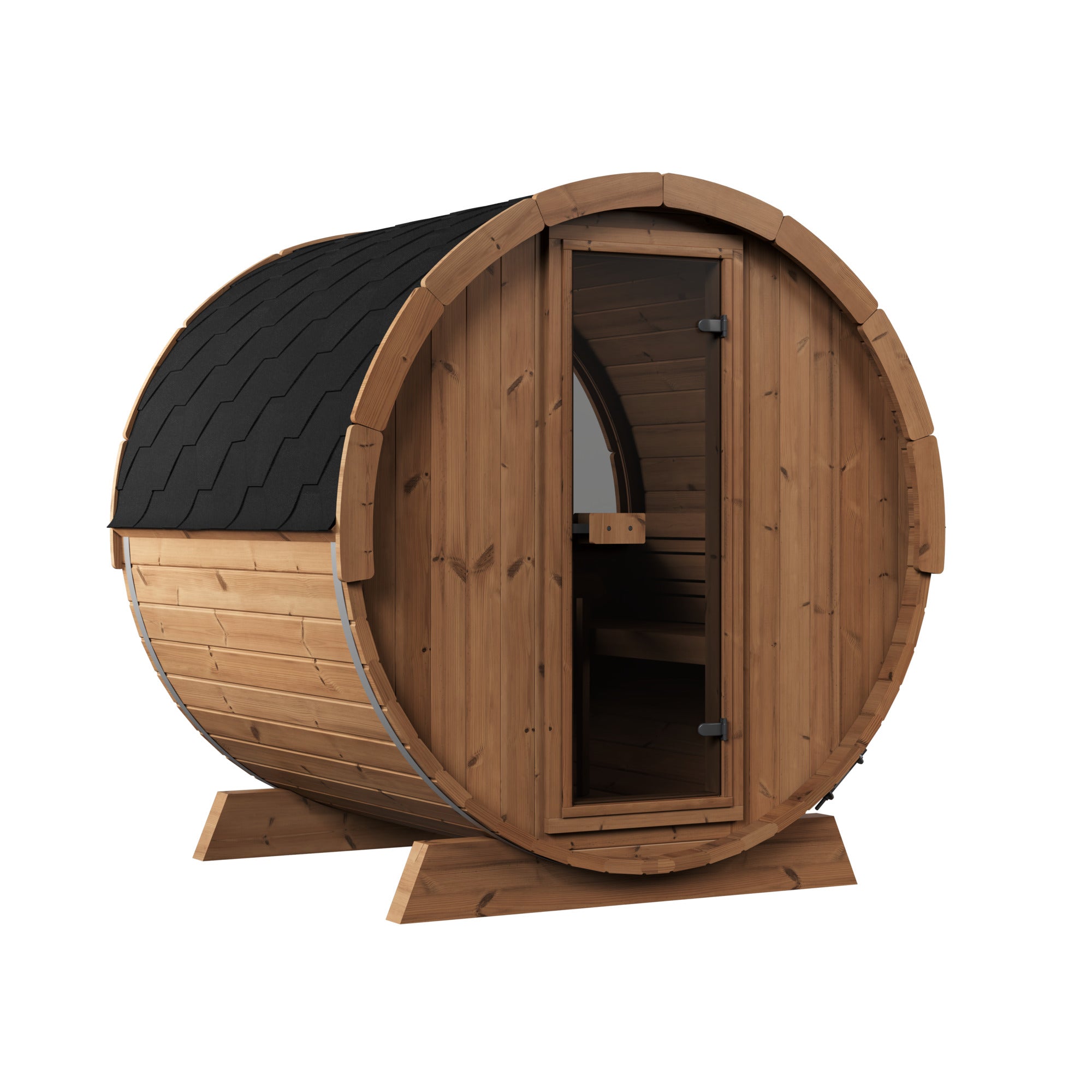 MrSteam Barrel Haus Sauna  6x7 Outdoor Sauna 9kW