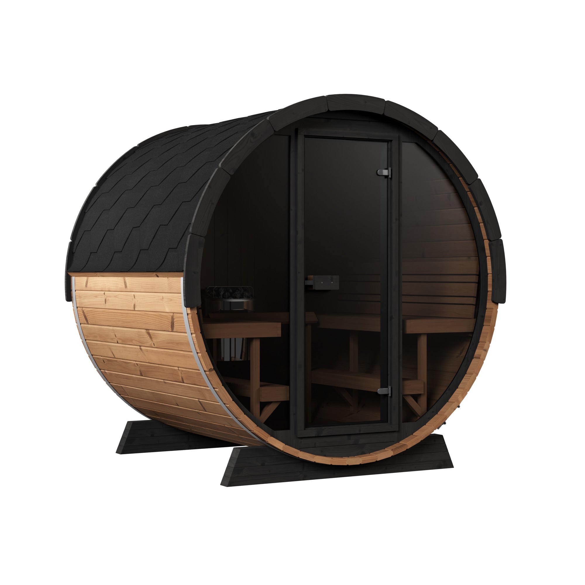 MrSteam Barrel Haus Collection Sauna 7x8 Outdoor Sauna