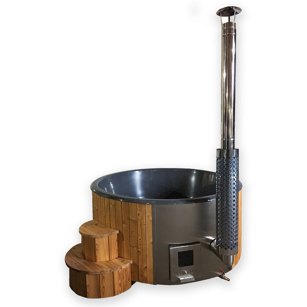 SaunaLife SOAK-Series Model Outdoor Wood-Burning Hot Tub