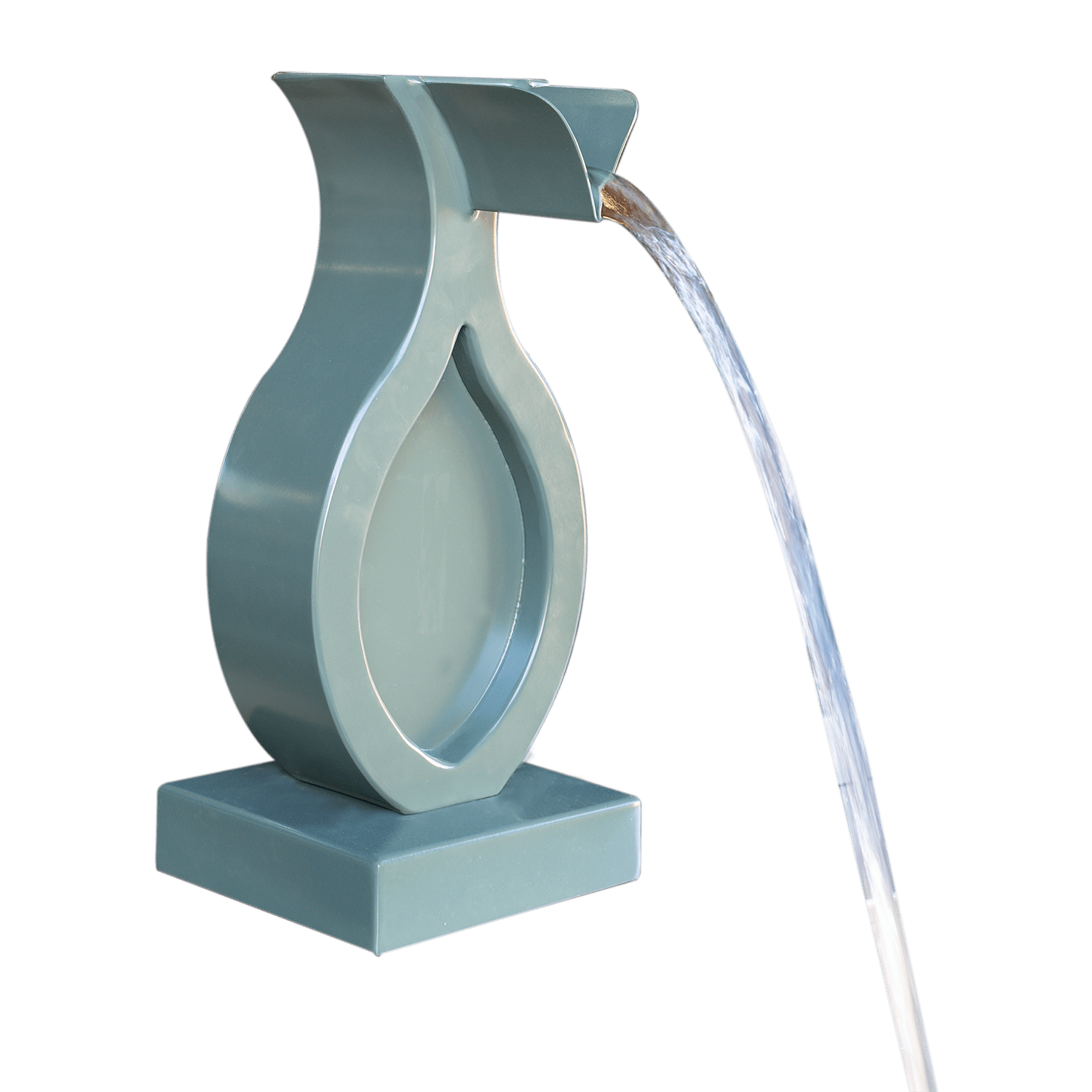 Inspired by the graceful movement of water, the Designer Series Scupper 6 exudes tranquility and contemporary elegance. With its organic, smooth lines and sleek profile measuring 18.5″ tall. This striking water feature seamlessly integrates into modern outdoor spaces. It offers a serene visual and auditory experience, reminiscent of a calm stream flowing through your landscape&nbsp;